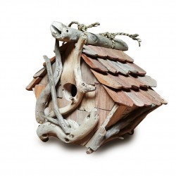 Wooden Birdhouse floated